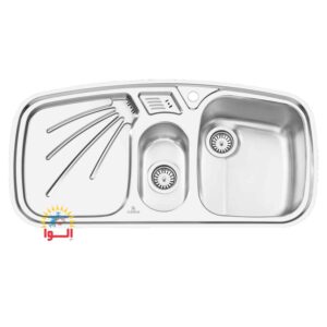 پرنیان استیل - سینک 1206 PS راست- 100 سانت - توکار