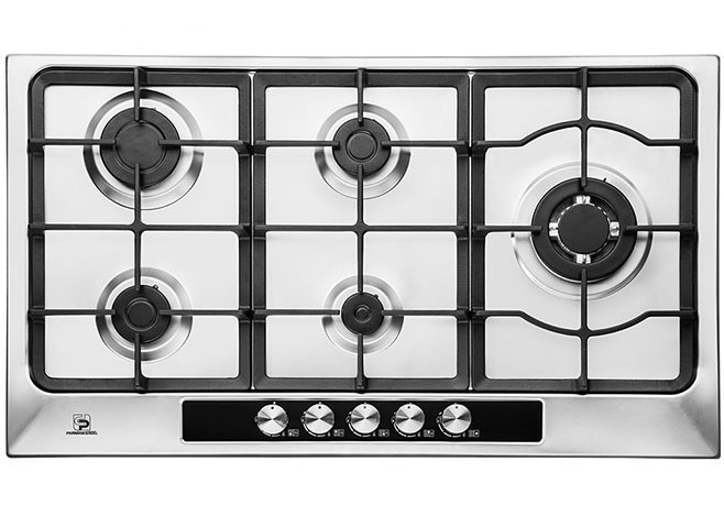 پرنیان استیل - اجاق گاز 5 شعله - استیل 5109