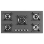 پرنیان استیل - اجاق گاز 5 شعله - شیشه ای 5209G