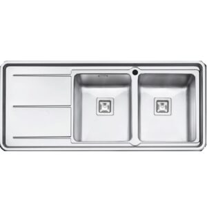 پرنیان استیل - سینک 1284 PS چپ - 120 سانت - تو کار