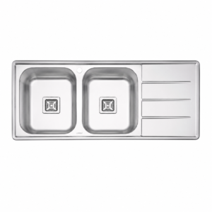 پرنیان استیل - سینک 2210 PS چپ - 120سانت - توکار