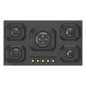 بیمکث اجاق گاز 2302 BG-IS مشکی لعابی 5شعله